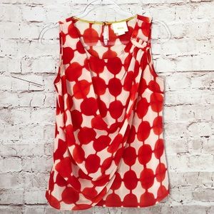 ANTHROPOLOGIE | Maeve 100% silk polka dot blouse
